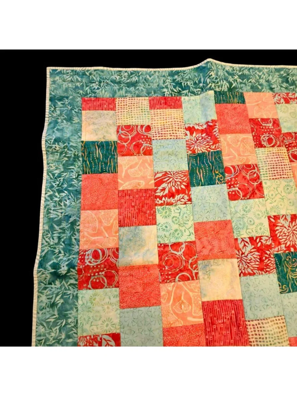 Handmade Patchwork Quilt Tropical Batik 46